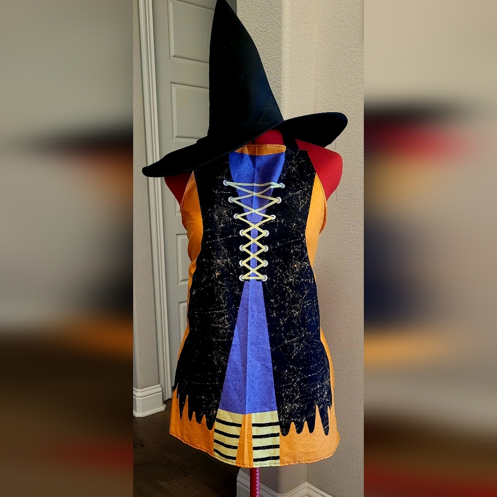 90s Witch Halloween Apron Size Small/Medium Full Apron, Witches Costume, Vintage